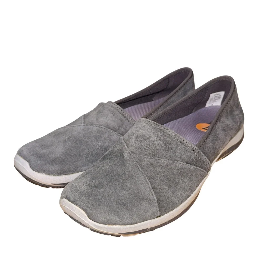NEW L.L. Bean Back Cove Stretch Womens 7M Grey Suede Nubuck Walking Shoes 510584